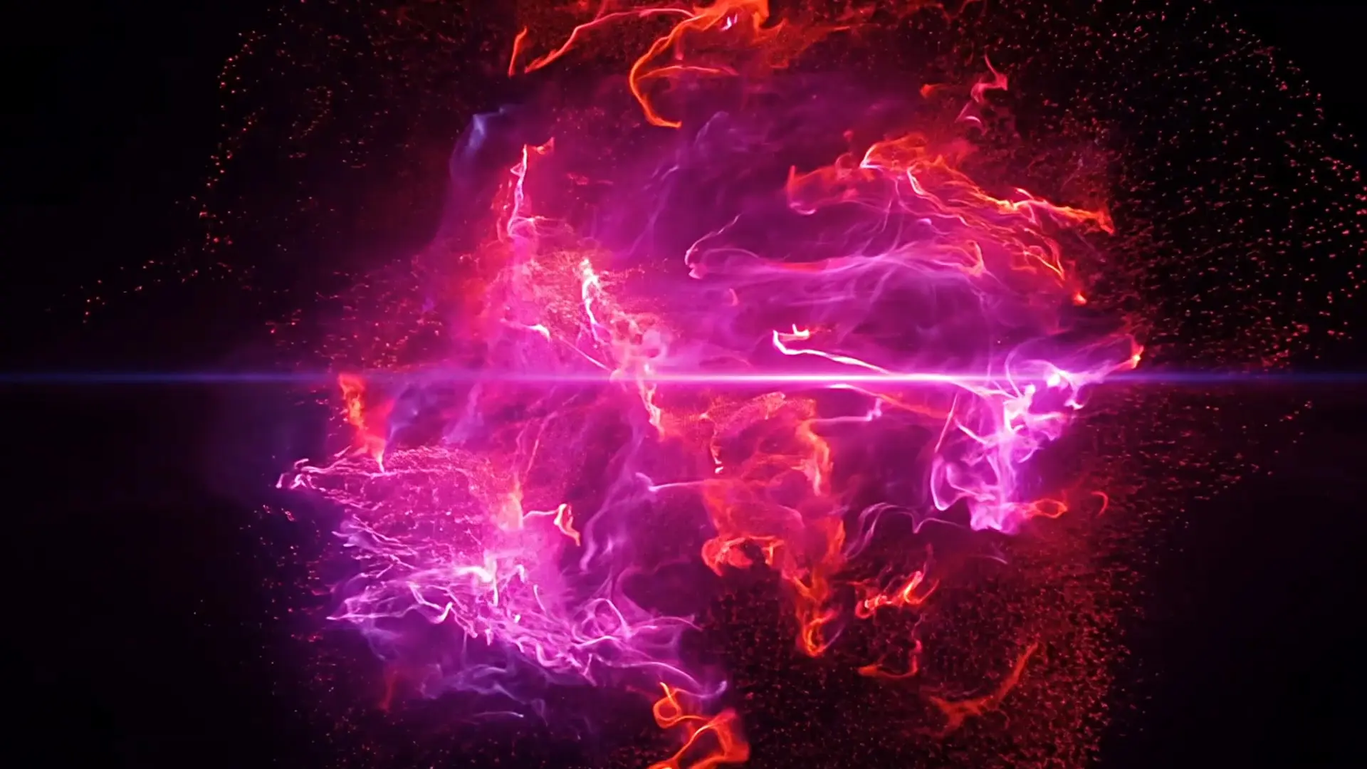 Electric Pink Energy Explosion Transition for Futuristic Videos